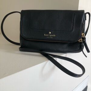 Kate Spade Black Pebbled Leather Crossbody Bag